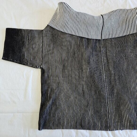 Marla Wynne Ribbed Reversible M L 3/4 Sleeve Open Front Assymetric Hem Cardigan - Picture 12 of 14